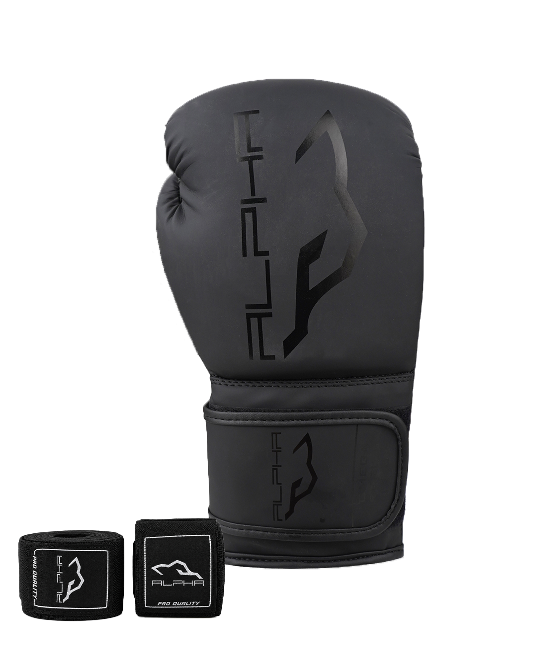Stealth Matte Black Training Boxing Gloves - Alpha Omega Series | Pro X Sports