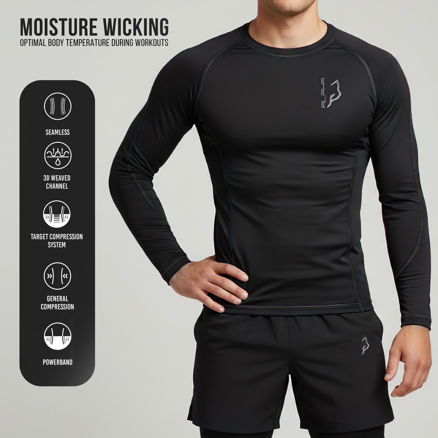 Compression Shirt Black1 - Pro X Sports Wear