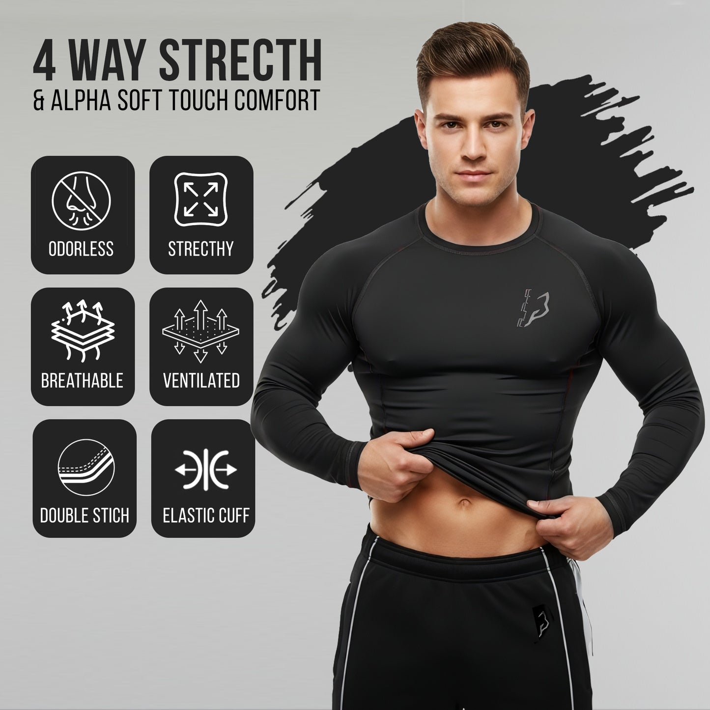 Compression Shirt Black4 - Pro X Sports Wear