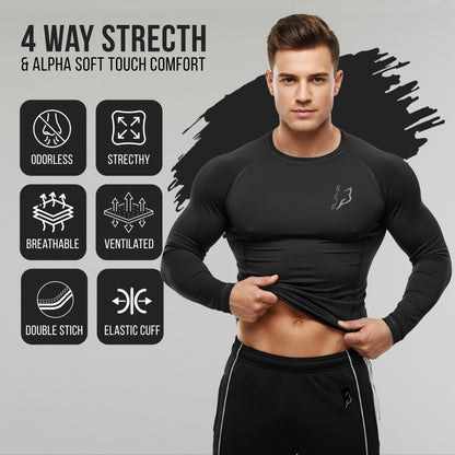 Compression Shirt Black4 - Pro X Sports Wear