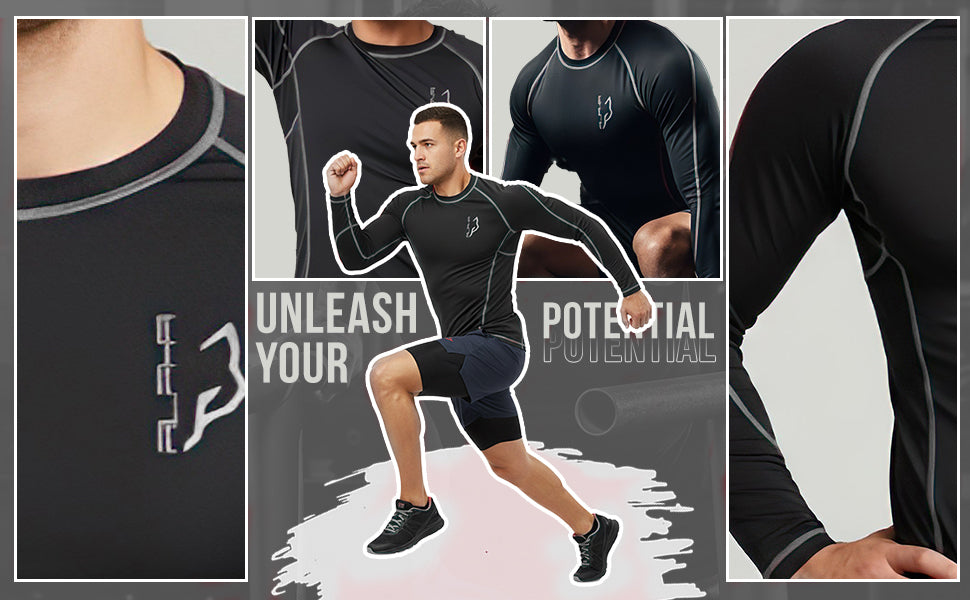 Compression Shirt Gray9- Pro X Sports Wear