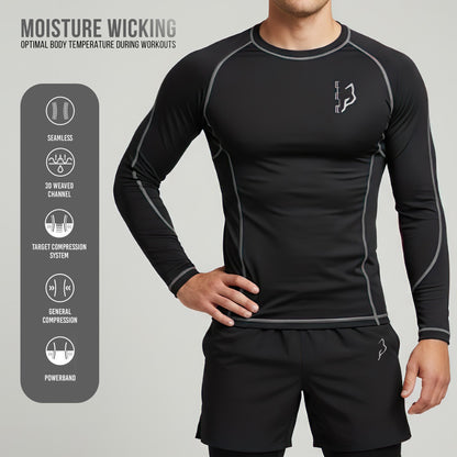 Compression Shirt Gray1 - Pro X Sports Wear