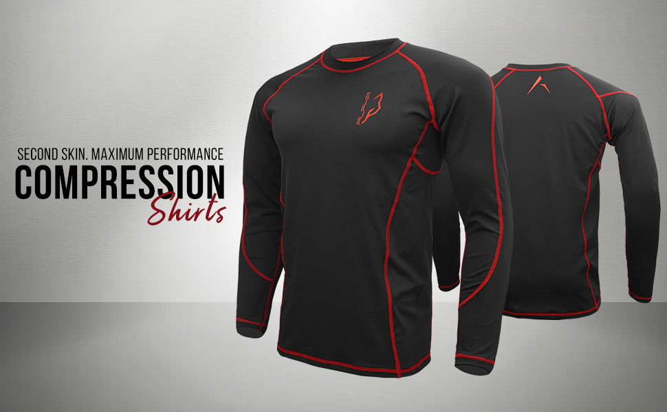 Compression Shirt Red 7- Pro X Sports Wear