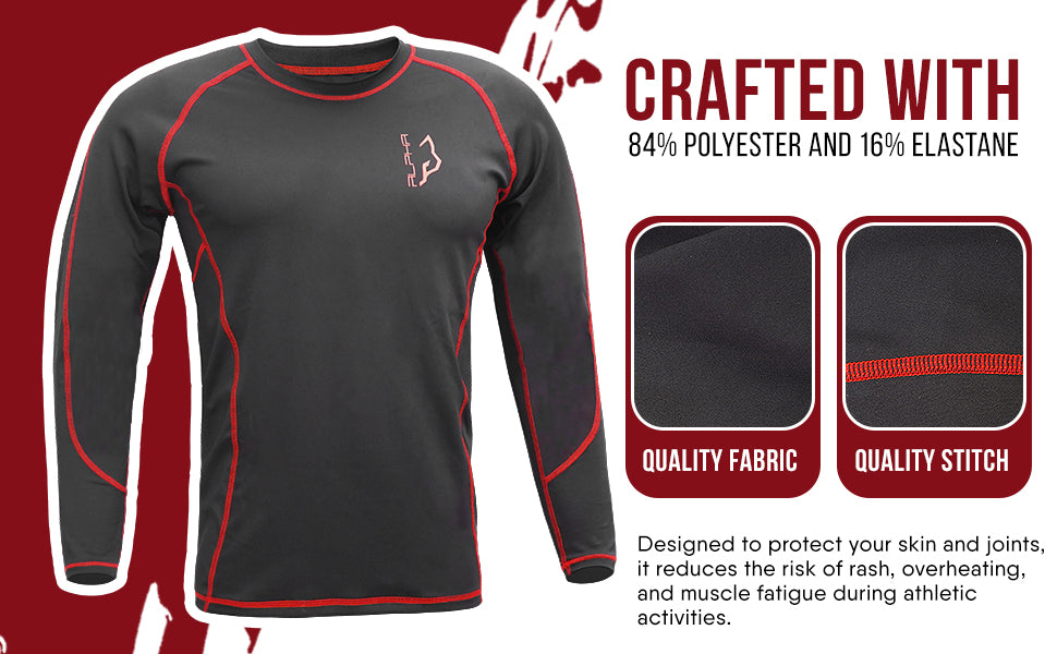 Compression Shirt Red 8- Pro X Sports Wear