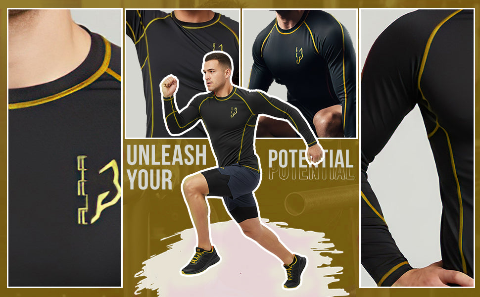 Compression Shirt Yellow 10 - Pro X Sports Wear