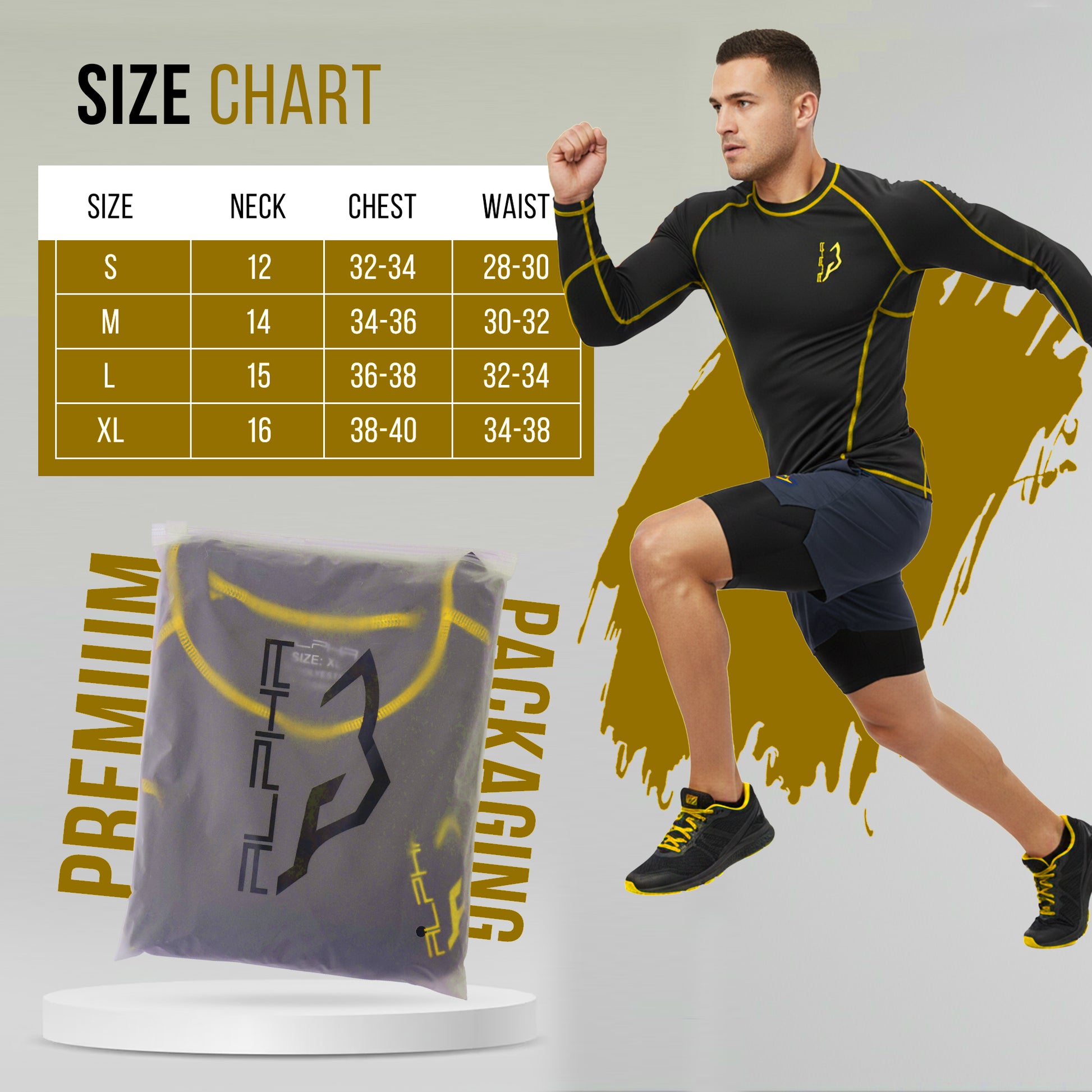 Compression Shirt Yellow 5 - Pro X Sports Wear
