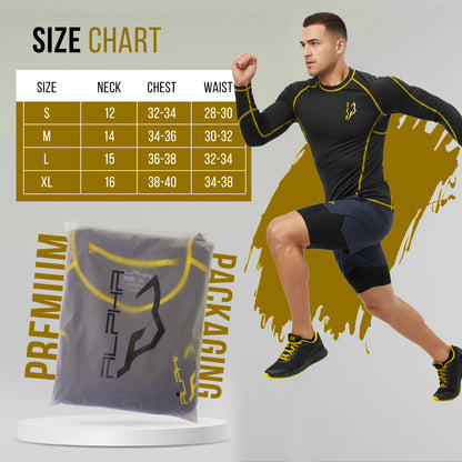 Compression Shirt Yellow 5 - Pro X Sports Wear