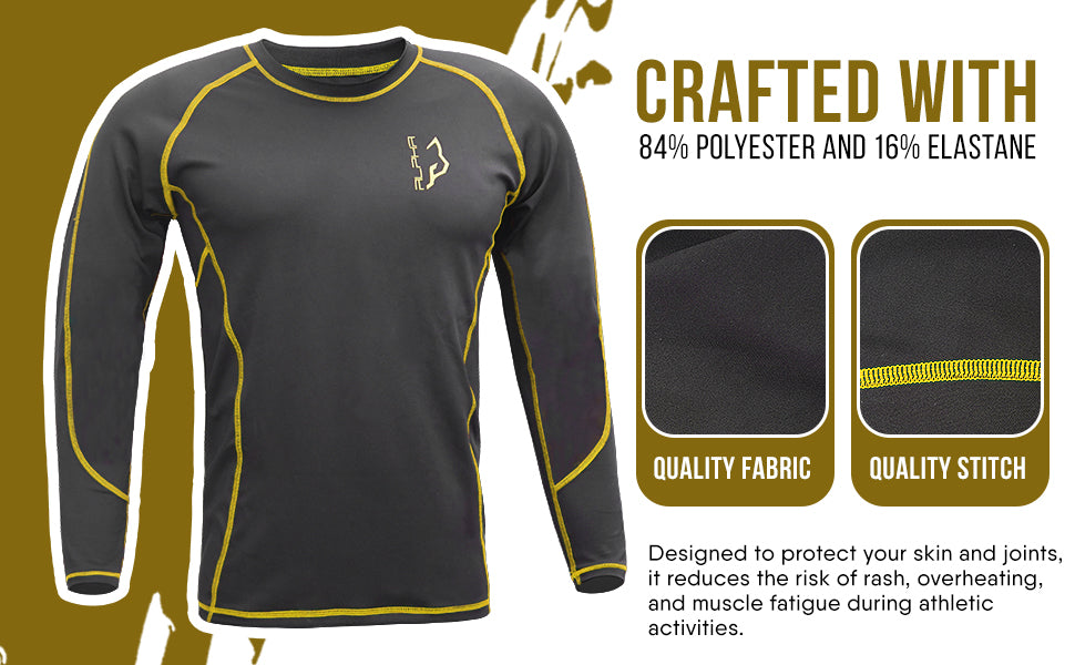 Compression Shirt Yellow 8 - Pro X Sports Wear
