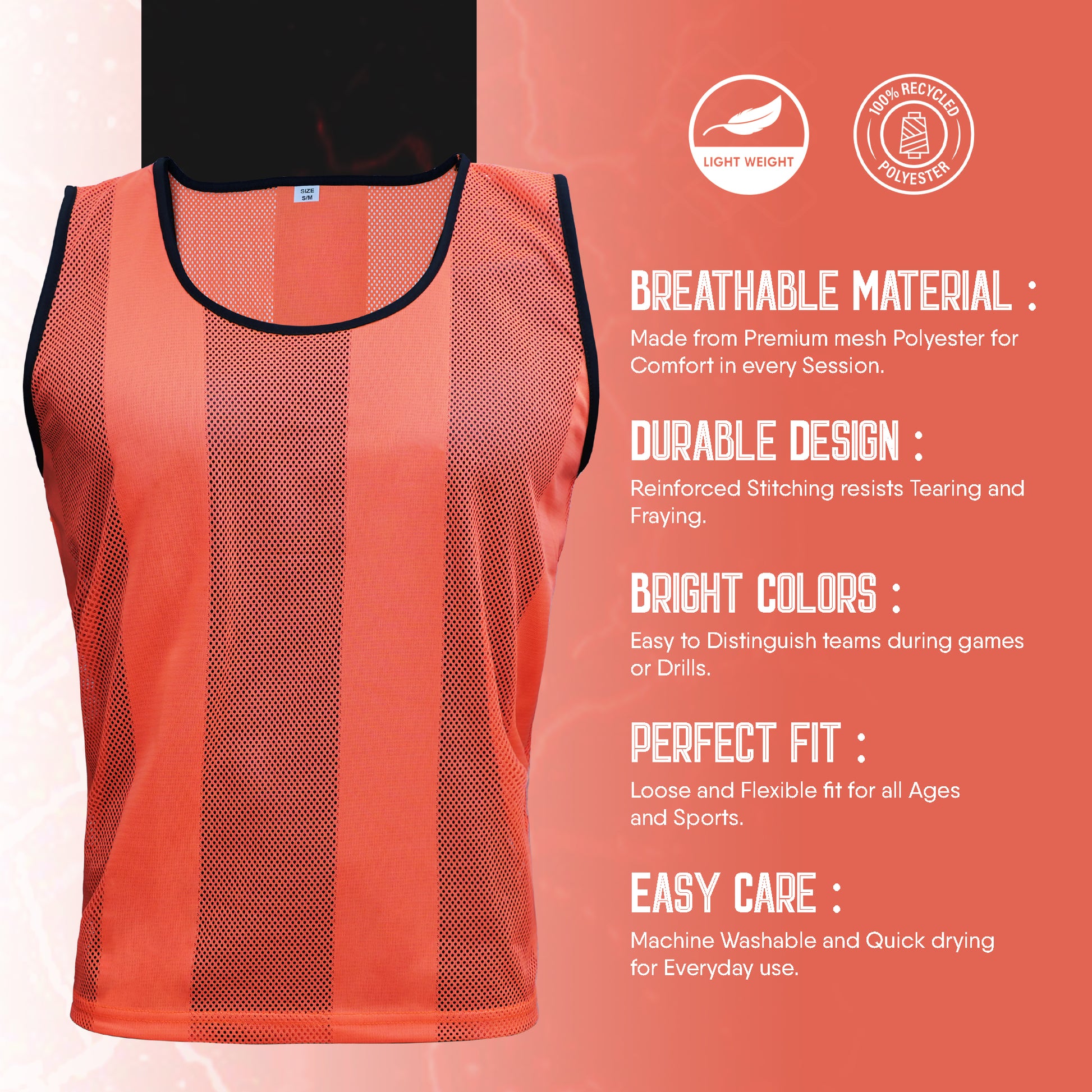 Training Vest Orange 1- Pro X Sports Wear