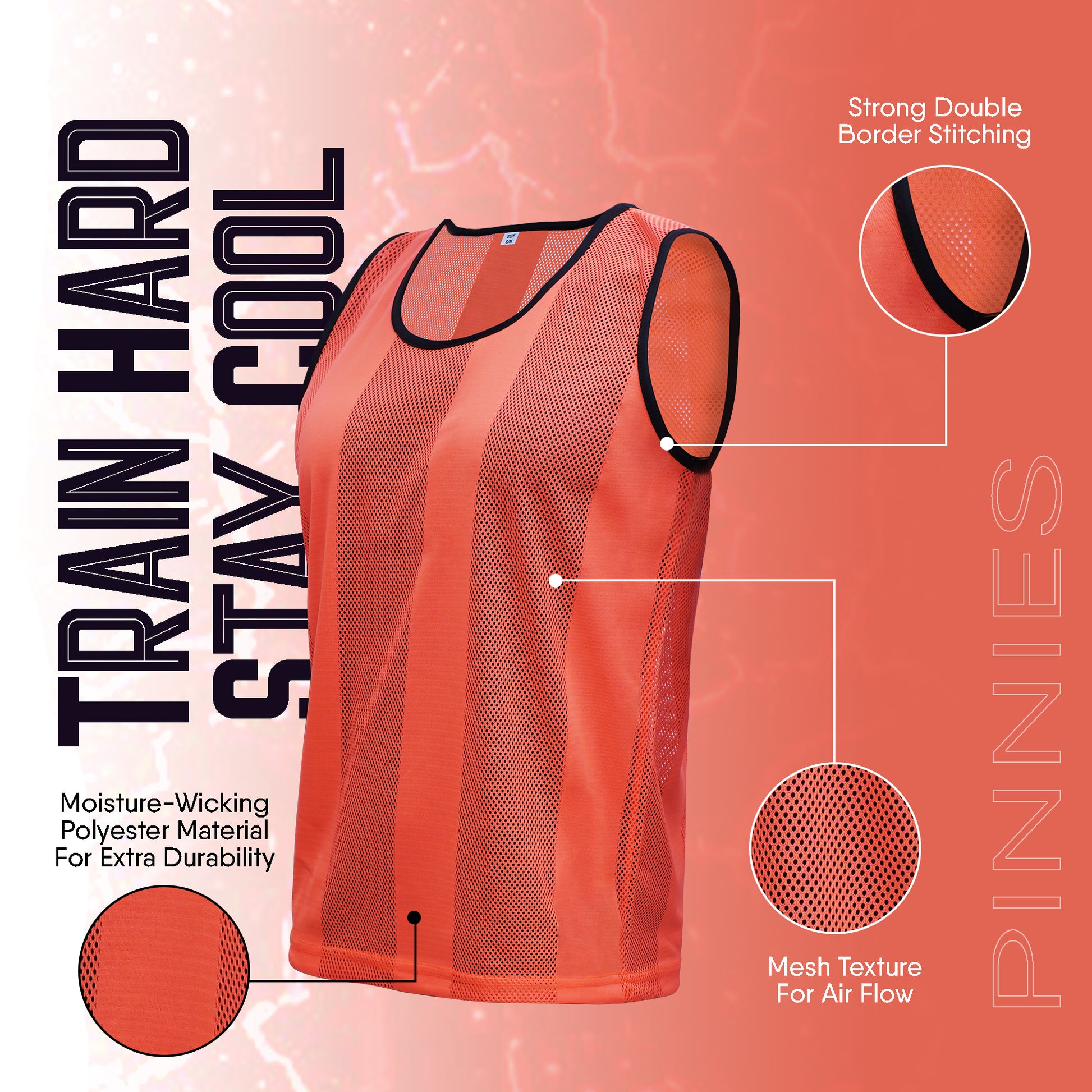 Training Vest Orange 2 - Pro X Sports Wear