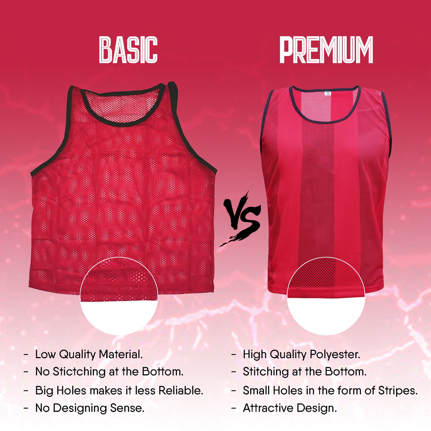 Training Vest Red-4 - Pro X Sports Wear