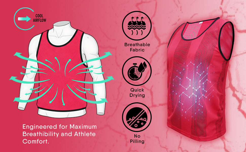 Training Vest Red-8 - Pro X Sports Wear