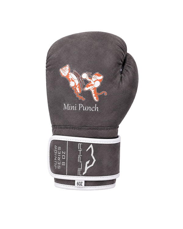 Distressed Charcoal "Mini Punch" Kids Boxing Gloves 8oz - Alpha Junior Series | Pro X Sports