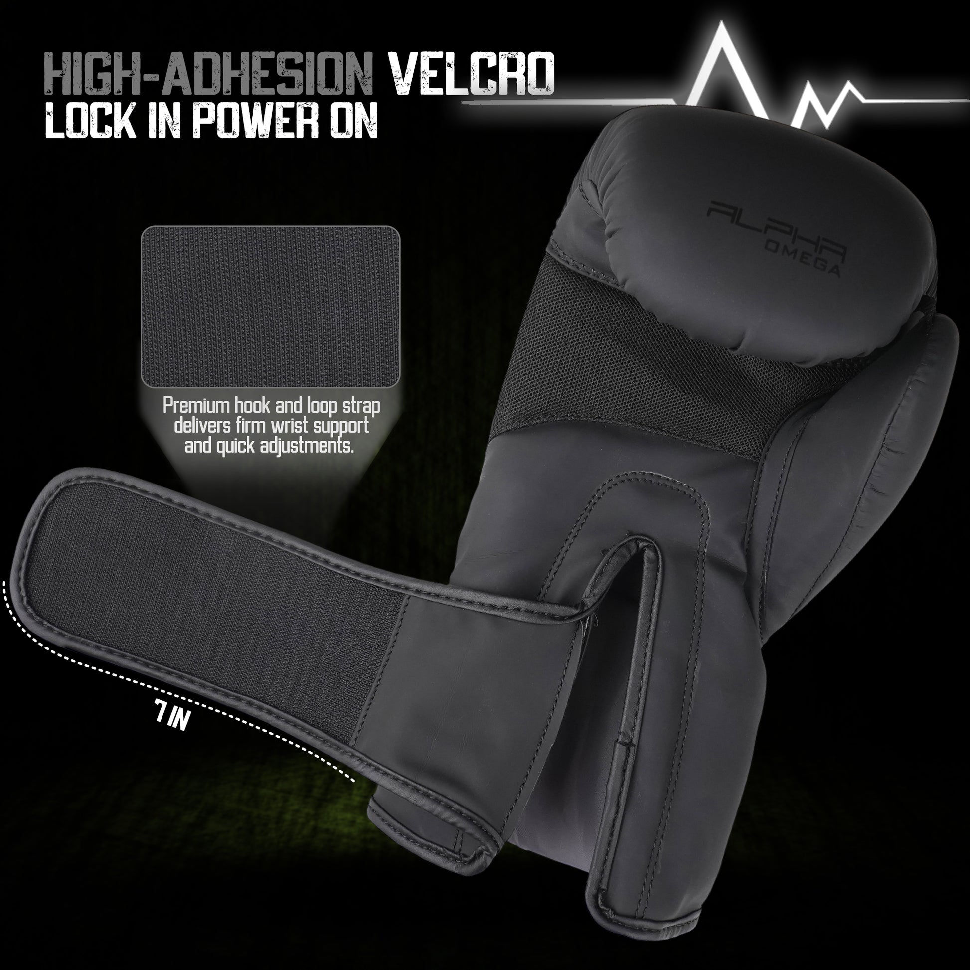 Premium high-adhesion Velcro closure provides a secure fit, strong wrist stabilization, and fast adjustments for boxing training and sparring.