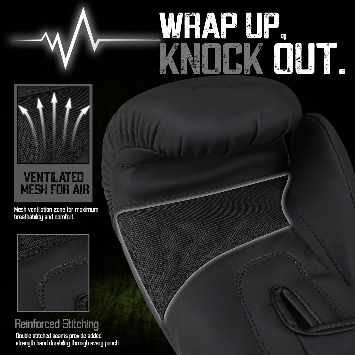 Breathable mesh ventilation keeps hands cooler while reinforced double stitching delivers lasting durability through every training session.