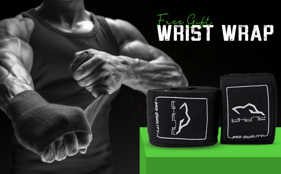 Boxer wrapping hands with Alpha Omega boxing hand wraps, featuring durable wrist support, knuckle protection, and comfort for training, sparring, Muay Thai, and fitness boxing.
