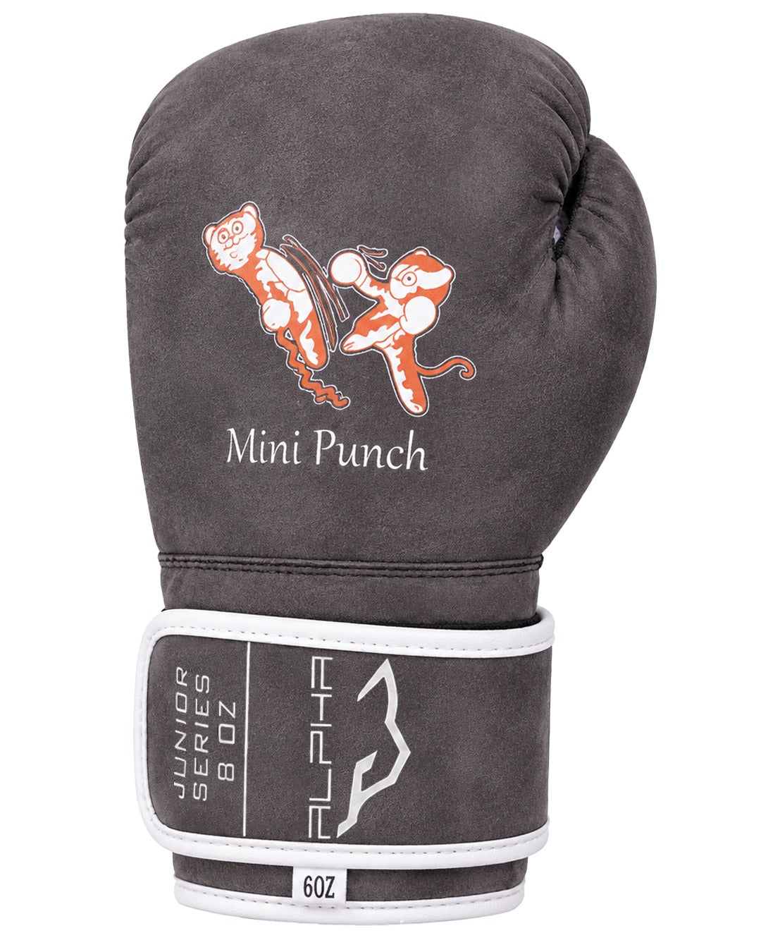 Distressed Charcoal "Mini Punch" Kids Boxing Gloves 8oz - Alpha Junior Series | Pro X Sports